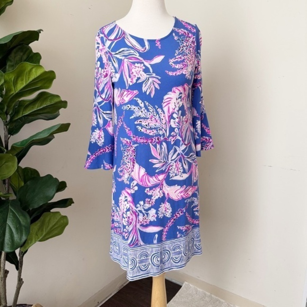 Lilly Pulitzer Blue and Pink Floral Dress
